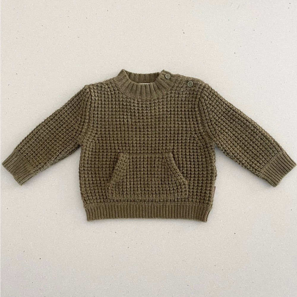 BURBERRY Kids Olive Green Sweater (6m)